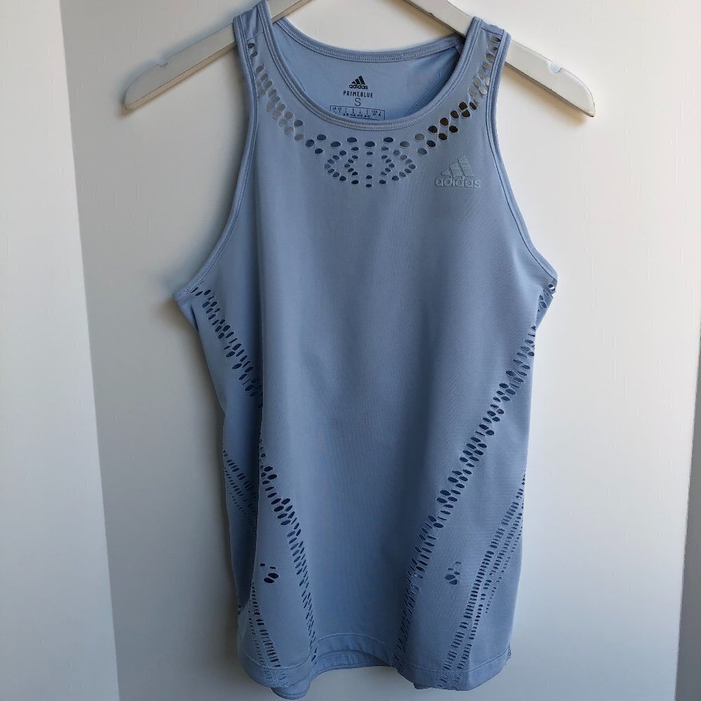 Adidas Primeblue RBack Tank Top Baby Blue Size S